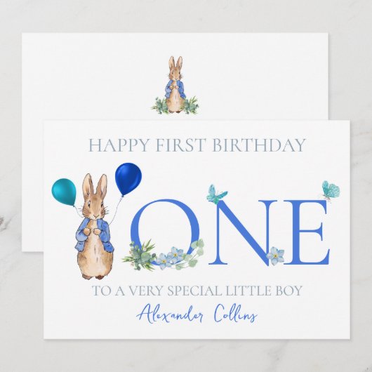 Personaliseer de naam van het kind Peter 1st Verja Feestdagenkaart (Voorkant / Achterkant)