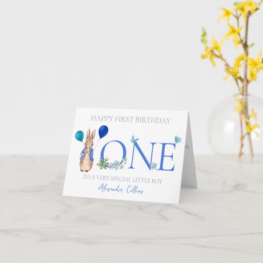 Personaliseer de naam van het kind Peter 1st Verja Kaart (Gele Bloem)