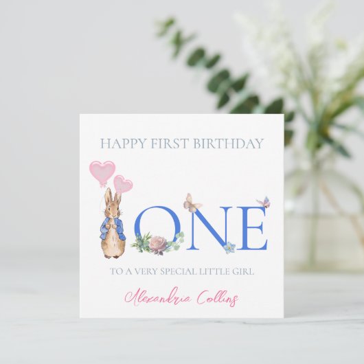 Personaliseer de naam van het kind Peter 1st Verja Kaart (Staand voorkant)