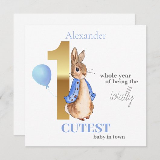 Personaliseer de naam van het kind Peter het Konij (Voorkant / Achterkant)