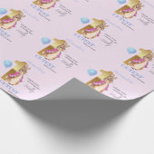 Personaliseer de naam van het kind Peter het Konij Cadeaupapier (Hoek)