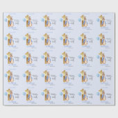 Personaliseer de naam van het kind Peter het Konij Cadeaupapier (Vlak)