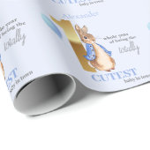 Personaliseer de naam van het kind Peter het Konij Cadeaupapier (Rol Hoek)
