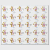 Personaliseer de naam van het kind Peter het Konij Cadeaupapier (Vlak)