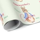 Personaliseer de naam van het kind Peter het Konij Cadeaupapier (Rol Hoek)