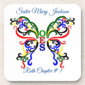 Personaliseer de Orde van de Oosterse Ster Bier Onderzetter (Voorkant)