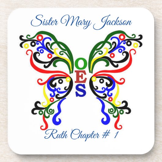 Personaliseer de Orde van de Oosterse Ster Bier Onderzetter (Voorkant)