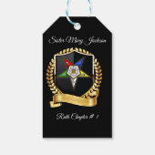 Personaliseer de Orde van de Oosterse Ster Cadeaulabel (Achterkant)