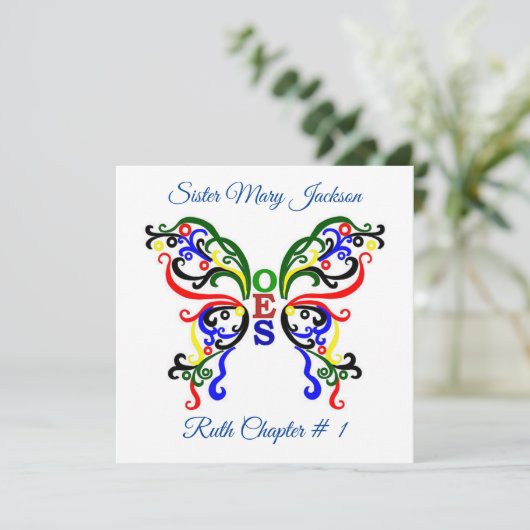 Personaliseer de Orde van de Oosterse Ster Kaart (Staand voorkant)