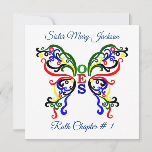 Personaliseer de Orde van de Oosterse Ster Kaart (Voorkant)