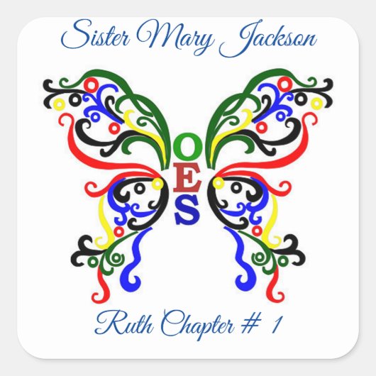 Personaliseer de Orde van de Oosterse Ster Vierkante Sticker (Voorkant)