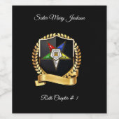 Personaliseer de Orde van de Oosterse Ster Wijn Etiket (Enkel label)