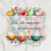 Personaliseer de paasgeschenken Lente bloemen Labe Bedankjes Labels (Achterkant)