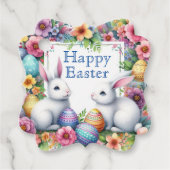 Personaliseer de paasgeschenken Lente bloemen Labe Bedankjes Labels (Voorkant)