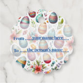 Personaliseer de paasgeschenken Lente bloemen Labe Bedankjes Labels (Achterkant)