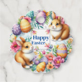 Personaliseer de paasgeschenken Lente bloemen Labe Bedankjes Labels (Voorkant)