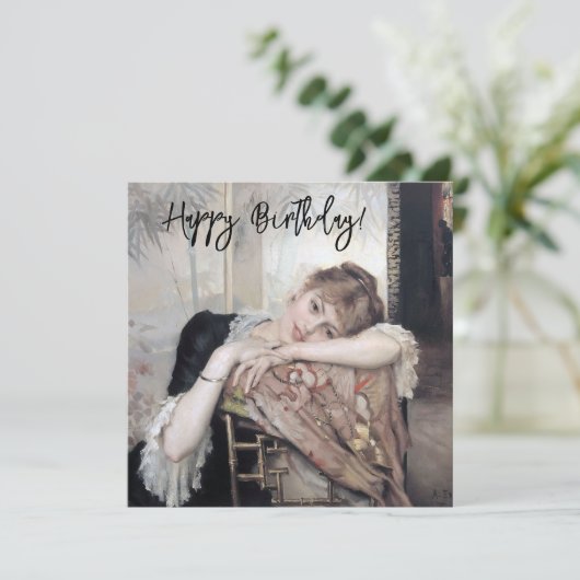 Personaliseer de Parisienne Happy Birthday (Staand voorkant)