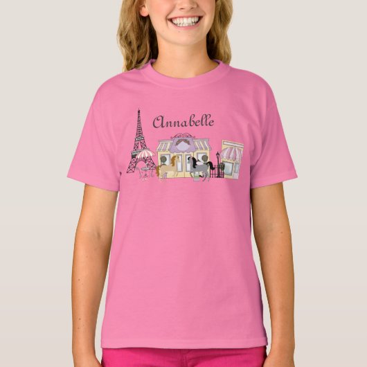 Personaliseer de Ponies Paris Horse T-Shirt (Voorkant)