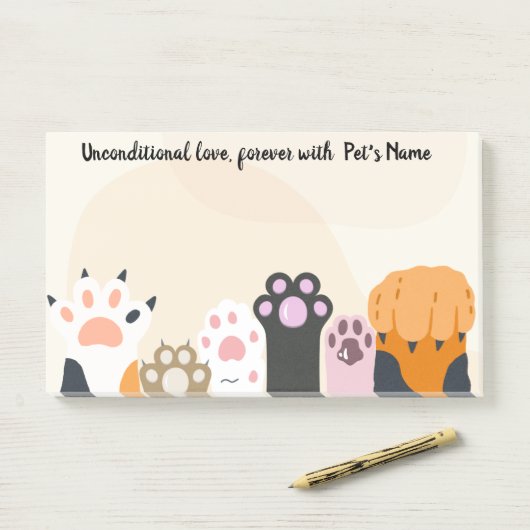 Personaliseer de Post-it Note van je dierenliefheb (Op bureau)