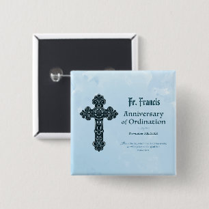 Personaliseer, de Priester van het Jubileum van de Vierkante Button 5,1 Cm