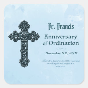 Personaliseer, de Priester van het Jubileum van de Vierkante Sticker