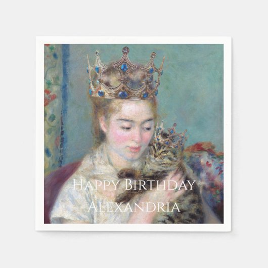 PERSONALISEER De Prins en Ik Gelukkige Verjaardag Servet (Voorkant)