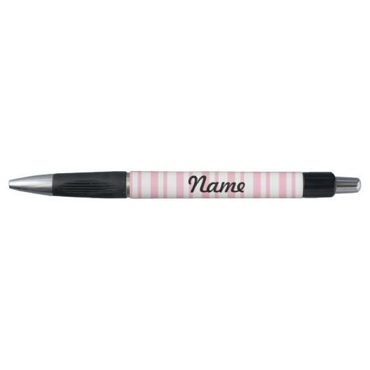 Personaliseer de roze streeppen pen (Voorkant)
