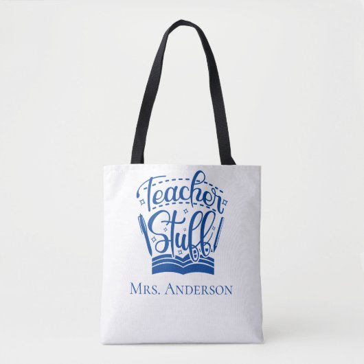 Personaliseer de schotel van de leraar voor de ler tote bag (Voorkant)