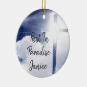 Personaliseer de tweezijdige Rest in het Paradise Keramisch Ornament (Rechts)