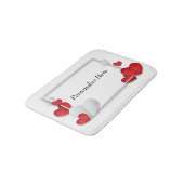 Personaliseer de Valentijn Romantic Red Hearts Badmat (Gekanteld)