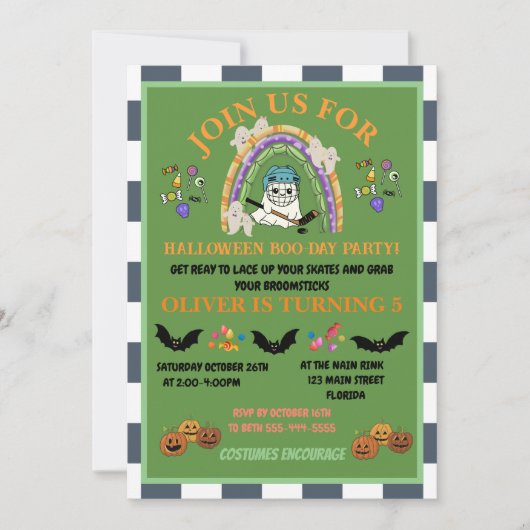 Personaliseer de verjaardag van Halloween-kinderen Kaart (Voorkant)