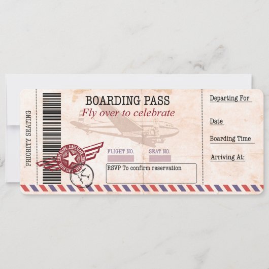 Personaliseer de verjaardagsuitnodiging van kinder kaart (Achterkant)