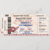 Personaliseer de verjaardagsuitnodiging van kinder kaart (Voorkant / Achterkant)