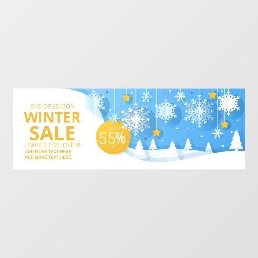 Personaliseer de verkoop van het einde van de wint raamsticker (Vel)