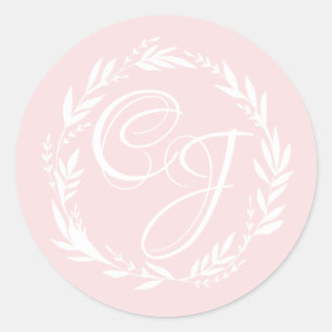 Personaliseer de Witte Stickers van het Monogram v