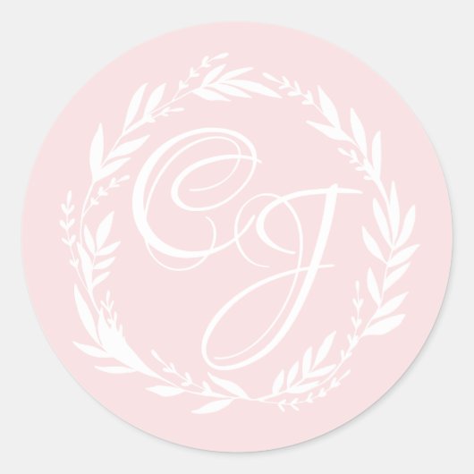 Personaliseer de Witte Stickers van het Monogram v (Voorkant)