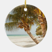 Personaliseer de zomerstrandpret keramisch ornament (Achterkant)