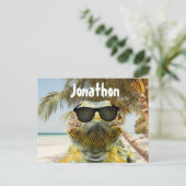 Personaliseer de zomervakantieband briefkaart (Staand voorkant)