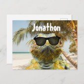Personaliseer de zomervakantieband briefkaart (Voorkant / Achterkant)