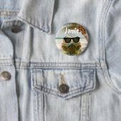 Personaliseer de zomervakantieband ronde button 5,7 cm (In situ)