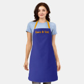 Personaliseer Deep Blue Kitchen Chef Baker Ambacht Schort (Gedragen)