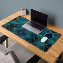 Personaliseer Desk Mat - Marmeren Gouden Aderen