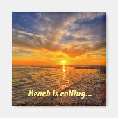 Personaliseer deze 2 Inch Square Beach Magnet (Voorkant)