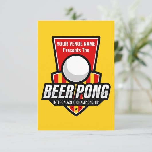 Personaliseer deze Beer Pong Logo (Staand voorkant)