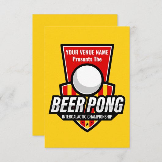 Personaliseer deze Beer Pong Logo (Voorkant / Achterkant)