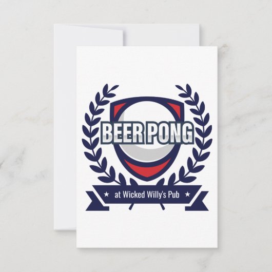 Personaliseer deze Beer Pong Logo (Voorkant)