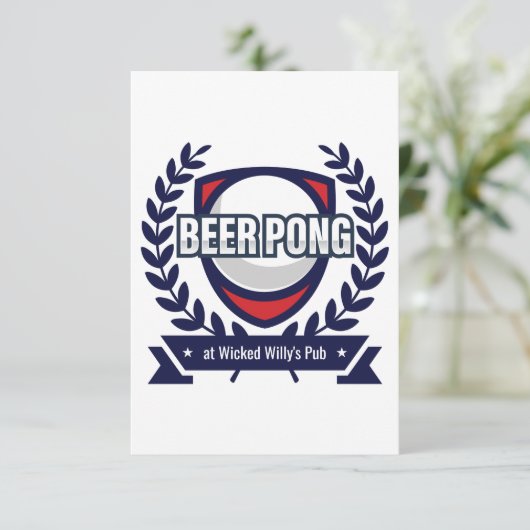 Personaliseer deze Beer Pong Logo (Staand voorkant)