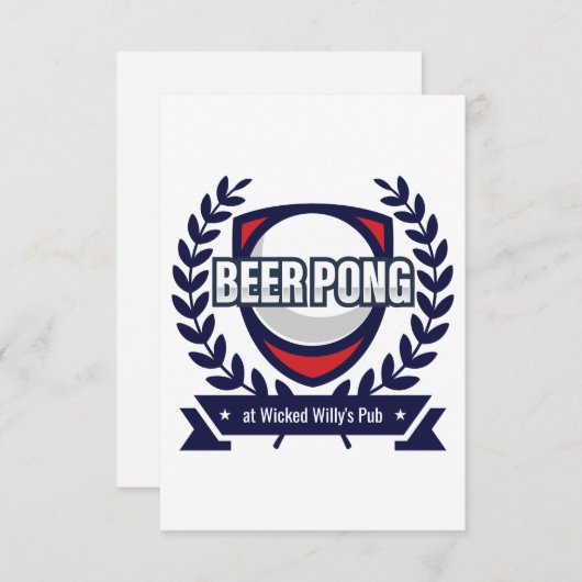 Personaliseer deze Beer Pong Logo (Voorkant / Achterkant)