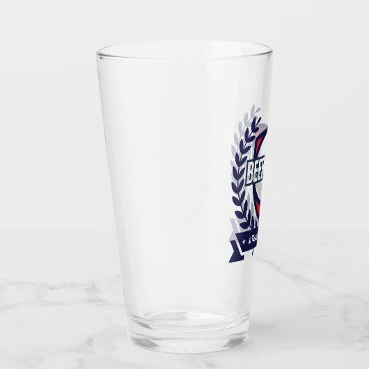 Personaliseer deze Beer Pong Logo Glas (Rechts)