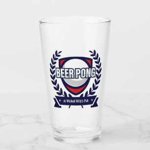 Personaliseer deze Beer Pong Logo Glas